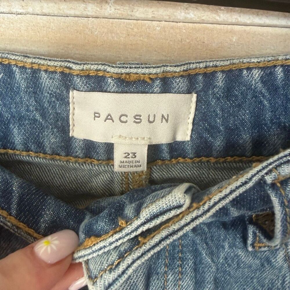 Pacsun Bella Dark Indigo Mid Rise Denim Mini Skirt Women’s Size 000/23 - Picture 4 of 6